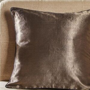 NWT Fabindia Black & Gold Brocade set of 2 brocade Throw Pillow Cushion Covers